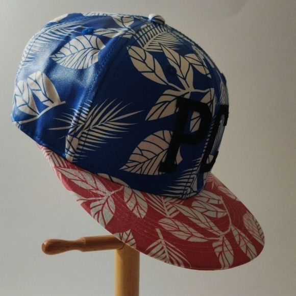 Pine Cove Blue and Red with‎ White Leave Snapback Hat main image 10